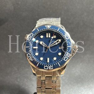 Custom Made mods Watch Seamaster Style Automatic Movement Silver Blue/White OMG